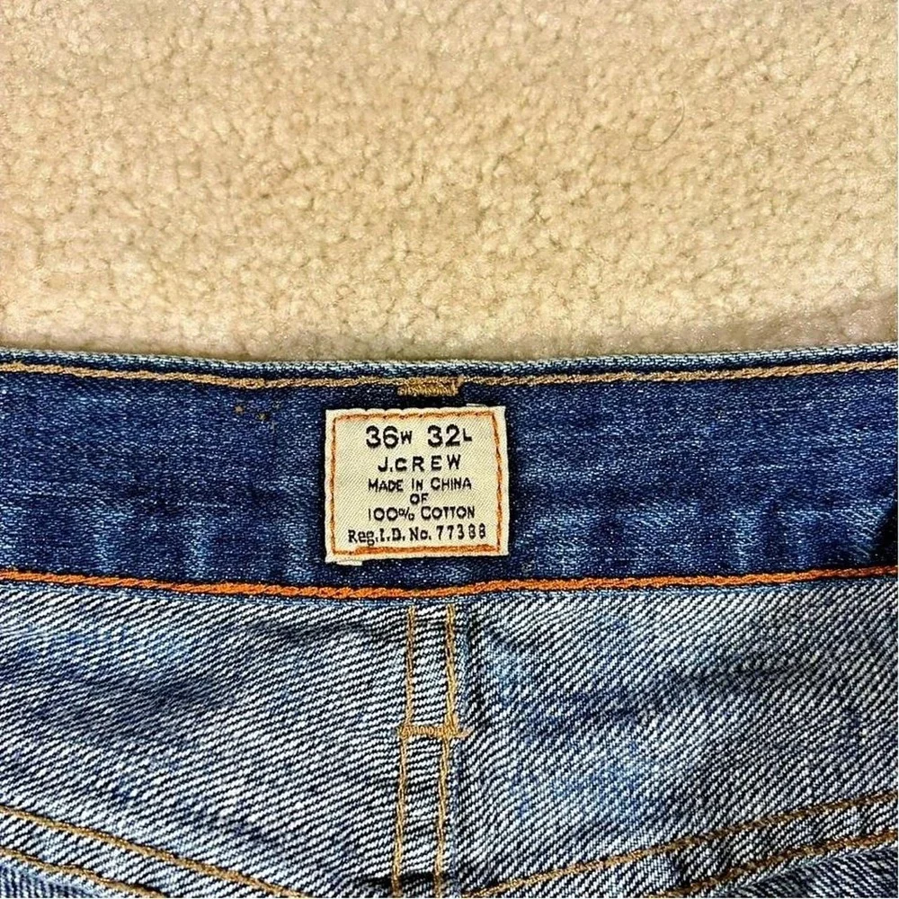 J.Crew Faded‎ Men's 36x32 Darkwash Blue Denim